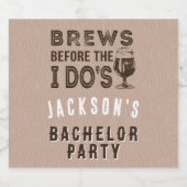 Brouwen voor het Jawoord: de Bachelor Party Bier Etiket (Enkel label)