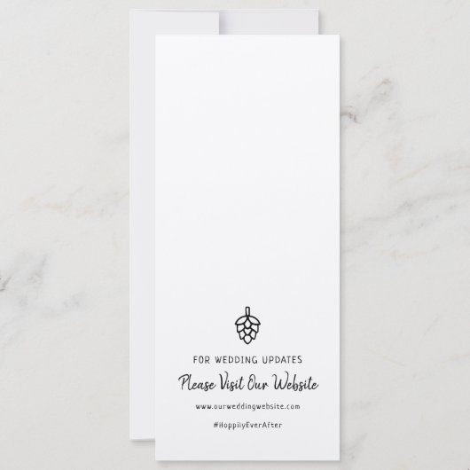 Brouwen voor ik het Verloving van de huwelijkspart Kaart (Achterkant)