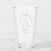 Brouwen voor ik trouw bruidegom feest bierglas glas (Achterkant)