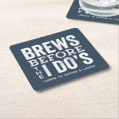 Brouwen voordat ik de marine pre-bruiloft doe kartonnen onderzetters (Schuin)