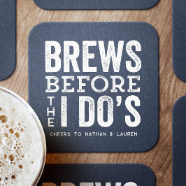 Brouwen voordat ik de marine pre-bruiloft doe kartonnen onderzetters