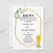 Brouwen voordat ik doe Greenery Gold Couples Douch Kaart (Voorkant)