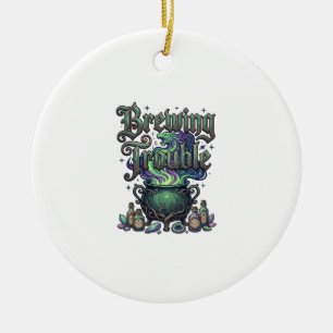 Brouwende Problemen Ketel Draak Alchemie Kristalle Keramisch Ornament