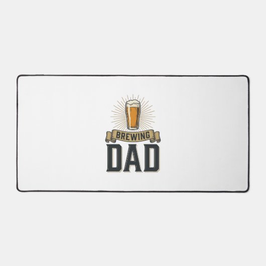 Brouwende Vader Bier Vintage Gravure Shirt Ontwerp Bureaumat (Voorkant)