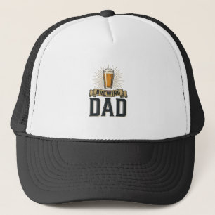 Brouwende Vader Bier Vintage Gravure Shirt Ontwerp Trucker Pet