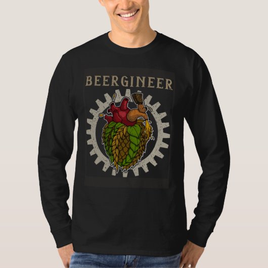 Brouwer bier hoppen bier drinker brouwerij drinken t-shirt (Voorkant)