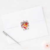 BROUWER FAMILY CREST - BROUWER WAPEN RONDE STICKER (Envelop)