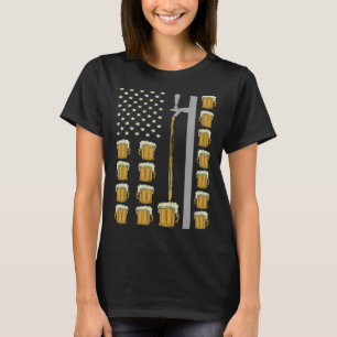 Brouwerij Amerikaanse vlag ambacht bier Amerikaans T-shirt