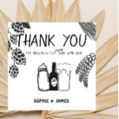 Brouwerij Baby - B&W - Baby shower - Hartelijk dan Bedankkaart