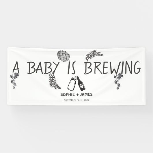 Brouwerij-Baby - B&W - Welkomstvinylbanner Spandoek (Horizontaal)