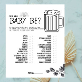 Brouwerij Baby - B&W - wie zal er Baby zijn? Game