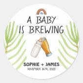 Brouwerij Baby - Kleur - Baby Shower Favor Sticker (Voorkant)