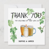 Brouwerij Baby - Kleur - Baby shower Hartelijk dan Bedankkaart (Voorkant)