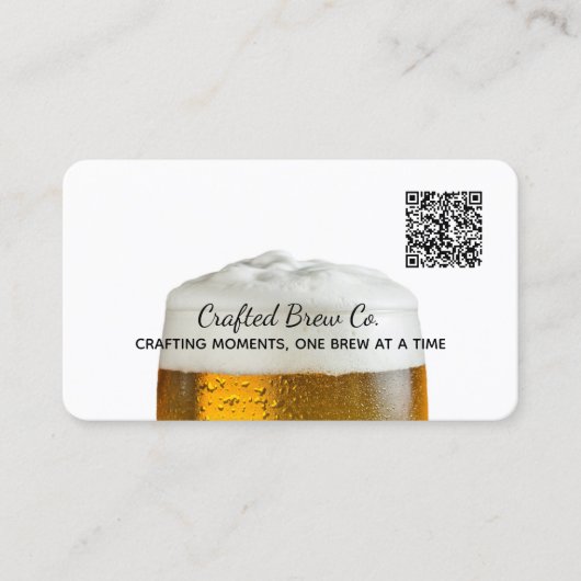 🍻 Brouwerij Bier Custom QR Visitekaartje (Voorkant)
