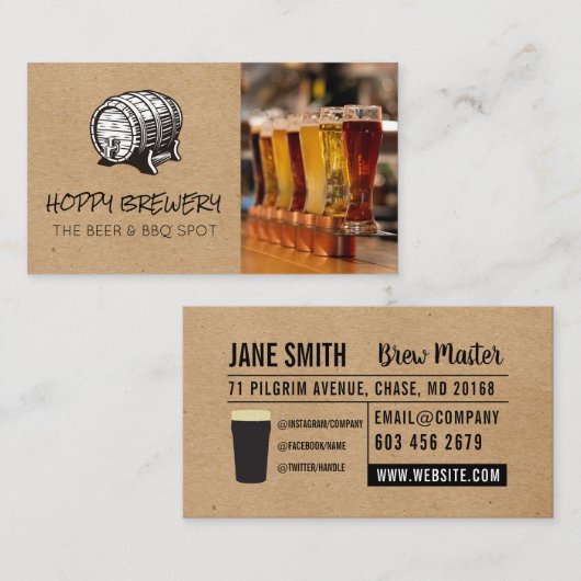 Brouwerij | Bier Selectie Visitekaartje (Voorkant / Achterkant)