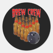 Brouwerij Bowling Ronde Sticker (Voorkant)