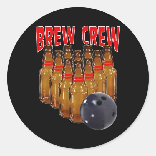 Brouwerij Bowling Ronde Sticker (Voorkant)
