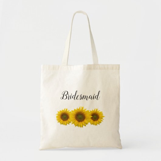 Brouwerij Bridesmaid Sunflower Rustic Floral Tote Bag (Voorkant)