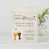 Brouwerij bruiloft brunch uitnodiging (Staand voorkant)