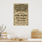 Brouwerij en bieradvertentie uit 1908 poster (Keuken)