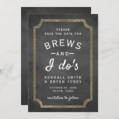 Brouwerij en ik brouwerij-karton sparen de datum kaart (Voorkant / Achterkant)