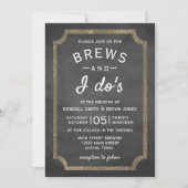 Brouwerij en ik... Chalkboard Wedding Kaart (Voorkant)