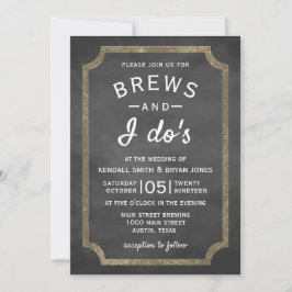Brouwerij en ik... Chalkboard Wedding Kaart
