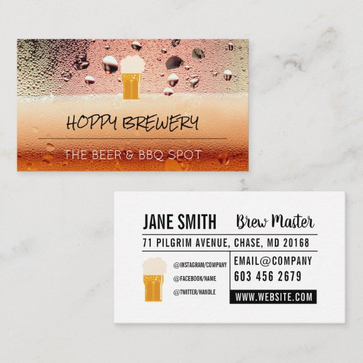 brouwerij | Frosted Mok Visitekaartje (Voorkant / Achterkant)