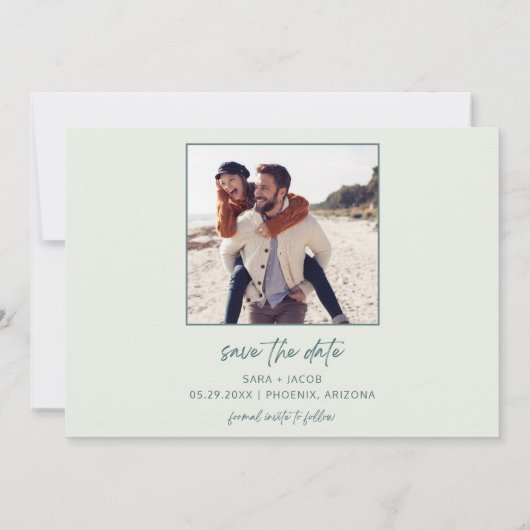 Brouwerij Grappige Gratis Drinken Foto Bruiloft Save The Date (Achterkant)