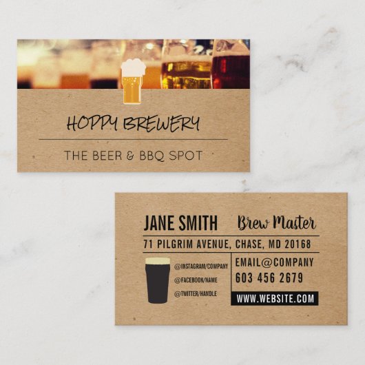 brouwerij | kroeghuis visitekaartje (Voorkant / Achterkant)