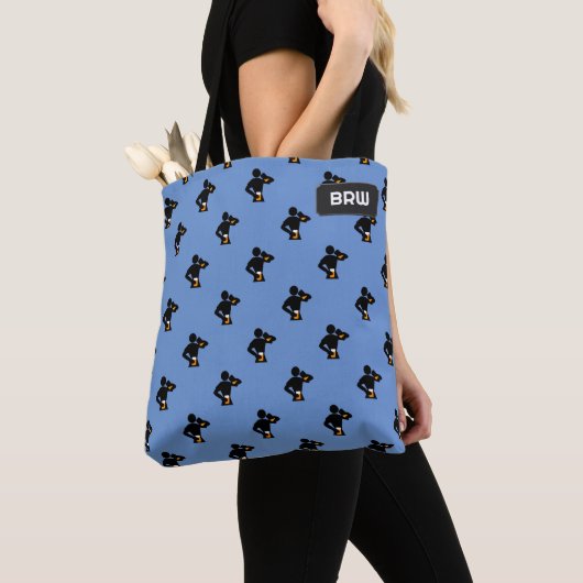 Brouwerij of Beer Lover Motif, jouw naam of initia Tote Bag (Dichtbij)