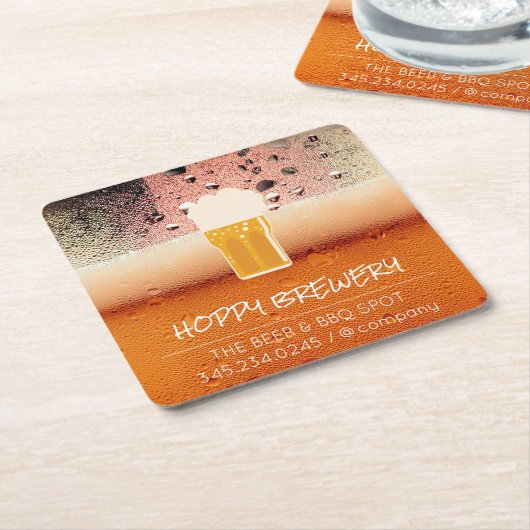 Brouwerij | Pub House | Mok bier Kartonnen Onderzetters (Schuin)