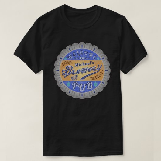 Brouwerij Pub - Pet met speciale bierflesjes T-shirt (Design voorkant)