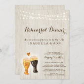 Brouwerij repetitie diner uitnodiging | rustiek bi (Voorkant / Achterkant)