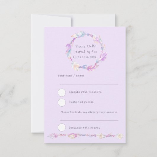 Brouwerij RSVP boho vether paarse tribale baard (Achterkant)