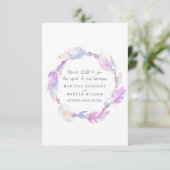 Brouwerij RSVP boho vether paarse tribale baard Kaartje (Staand voorkant)