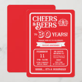 Brouwerij Surprise Cheers en Biers 30 jaar Kaart (Voorkant / Achterkant)