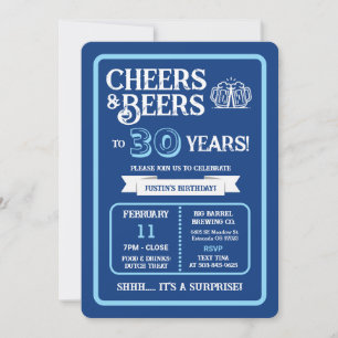 Brouwerij Surprise proost op 30 jaar cheers en bie Kaart