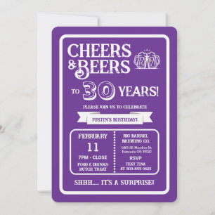 Brouwerij Surprise proost op 30 jaar cheers en bie Kaart