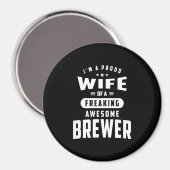 Brouwerij Titel T-shirt Cadeau voor Mannen vrouwen Magneet (Voorkant / Achterkant)