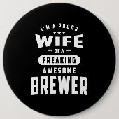 Brouwerij Titel T-shirt Cadeau voor Mannen vrouwen Ronde Button 6,0 Cm (Voorkant)