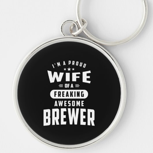 Brouwerij Titel T-shirt Cadeau voor Mannen vrouwen Sleutelhanger (Voorkant)