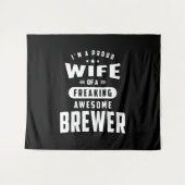 Brouwerij Titel T-shirt Cadeau voor Mannen vrouwen Wandkleed (Voorkant (horizontaal))