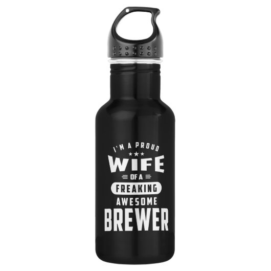Brouwerij Titel T-shirt Cadeau voor Mannen vrouwen Waterfles (Voorkant)