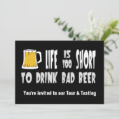 Brouwerij Tour of Beer Club Tasting Invitation Kaart (Staand voorkant)