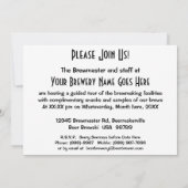 Brouwerij Tour of Beer Club Tasting Invitation Kaart (Achterkant)