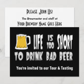 Brouwerij Tour of Beer Club Tasting Invitation Kaart (Voorkant / Achterkant)