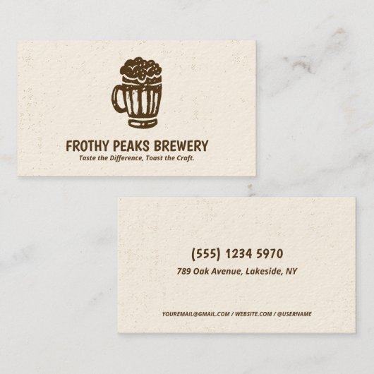 Brouwerij Visitekaartje (Voorkant / Achterkant)