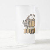 Brouwerij voegt de naam van de brouwerij van de br matglas bierpul (Voorkant rechts)