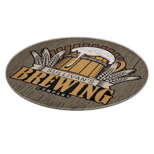 Brouwerij voegt de naam van de brouwerij van de br snijplank (Hoek)